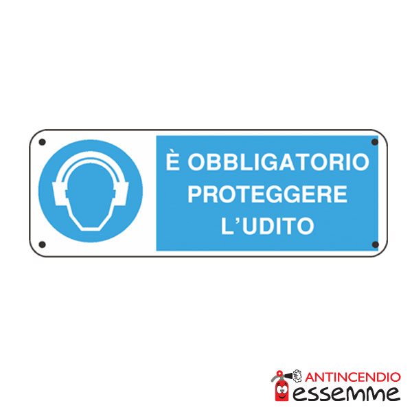 Cartello "Obbligo protezione udito"