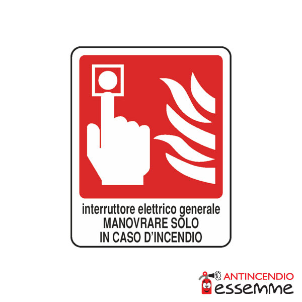 Cartello "Interruttore elettrico generale"