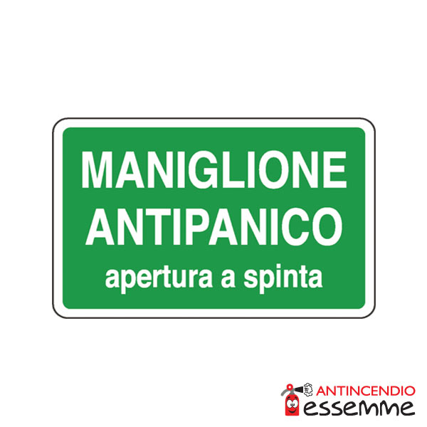 Cartello "Maniglione antipanico"
