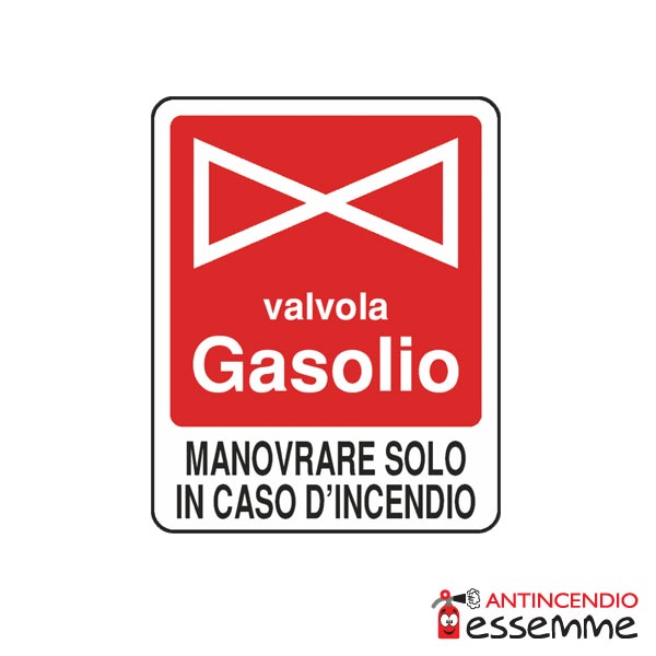 Cartello "Valvola gasolio"