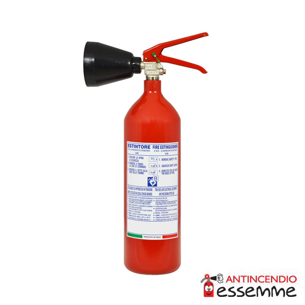 Estintore Co2 da Kg 2 34BC Acciaio